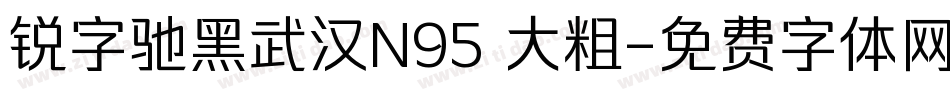 锐字驰黑武汉N95 大粗字体转换